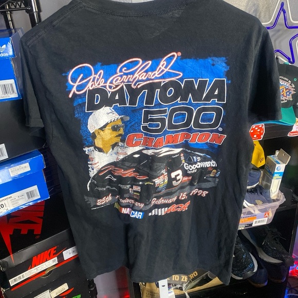 Daytona 500 Champion Black Dale Earnhardt 1998 vintage T-Shirt youth small - Picture 2 of 3